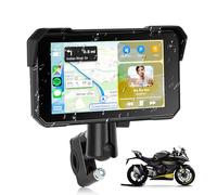 Rimoody Carpuride Estéreo para Moto, Carplay inalámbrico portátil y Android Auto Radio Coche para Motocicleta, 5" Pantalla Táctil, IP68 Impermeable Bluetooth Detección de Presión de Neumáticos 12 V