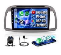 Rimoody Radio Coche para Nissan Micra III K12 2002-2010 Inalámbrico Carplay Android Auto You-Tube Vi-Link Bluetooth FM/RDS DSP EQ, 9 Pulgadas Pantalla Táctil Radio Mirror Link USB SWC Cámara Trasera