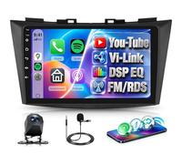 Rimoody Radio Coche para Suzuki Swift 2011-2017 Suzuki Ertiga 2012-2017 Inalámbrico Carplay Android Auto You-Tube Vi-Link Bluetooth FM/RDS DSP EQ, 9 Pulgadas Pantalla Táctil Radio SWC Cámara Trasera