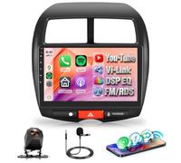 Rimoody Radio de Coche para Mitsubishi ASX 1/Citroen C4/Peugeot 4008 Inalámbrico Carplay Android Auto You-Tube Vi-Link Bluetooth FM/RDS DSP EQ, 10 Pulgadas Pantalla Táctil Radio USB SWC Cámara Trasera