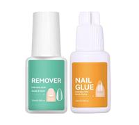 Rimuovitore Unghie - Colla Per Unghie Con Rimuovitore | Kit Asciugatura Rapida Unghiie Finte, Riparazione E Decorazione, Accessorio Manicure Per Casa, Salone, Principianti, Viaggi