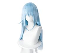 Rimuru Tempest Blue Long Straight Wig Cosplay Disfraz Tensei shitara Slime Datta Ken Pelo sintético resistente al calor Mujer Pelucas