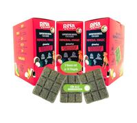 RiNa Superfood - Caja de pestillos para tartas para perros, 10 unidades de Mineral Magic, carne de caballo hipoalergénica, aceite de coco y mejillón de labios verdes, suave, fácil de portar y