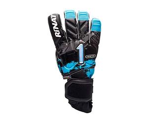 Rinat Asimetrik Prime Pro Guante De Portero, Unisex Adulto, Negro/Azul/Gris, 11