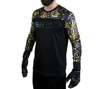 Rinat Camiseta de Portero Aries, Negro/Amarillo, Adulto, Unisex, Talla AXL