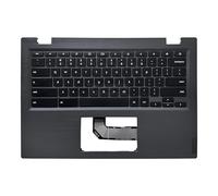Rinbers Funda superior para reposamanos para portátil con teclado estadounidense, sin panel táctil, repuesto para Lenovo Chromebook 14 S345-14AST 81WX 14e 81MH 5CB0S95246 gris