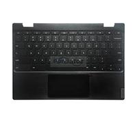 Rinbers Funda superior para reposamanos para portátil con teclado estadounidense y panel táctil, repuesto para Lenovo Chromebook 11 100e 2ª generación MTK 81QB 5CB0X55485 5CB0U26489