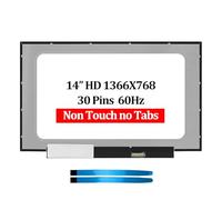 Rinbers Módulo de pantalla LED LCD no táctil de 35.6 cm HD 1366 × 768 de 30 pines, sin soportes, repuesto para HP Chromebook 14 G6 G7 14-DQ Series Fortis 14 G10 (no para versión FHD)