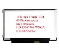 Rinbers Panel de pantalla LCD táctil integrado de 11.6 pulgadas HD 1366 x 768, pantalla LED inferior derecha, eDP 40 pines, conector B116XTK01.0 B116XAK01.1 B116XAK01.2 KL.1160E.005 KL.1160E0.101