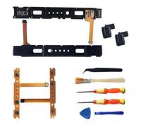Rinbers Soporte deslizante izquierdo y derecho con sensor de cable flexible de repuesto con kit de herramientas de reparación para Nintendo Switch NS 2017 Joy-Con Controller Barra deslizante (no para