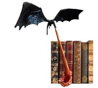 Rincón del Libro del dragón, Rincón del Libro de la Llama del dragón, Sujetalibros del dragón, Decoración de Halloween de la Estatua del dragón, Adorno de Figura del dragón de estantería gótica