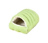 Rincón para dormir para gatos, refugio cómodo para interiores, soporte de cojín desmontable, escondite para mascotas estilo cueva, toldo de tela lavable a máquina, cama peluda suave, para el hogar