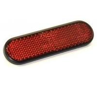 Rinder - Catadióptrico Ovalado Adhesivo Rojo Homologado 100 x 28 mm.