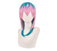Rindo Haitani Cosplay Peluca Anime Tokyo Revengers Rosa Mezcla Azul Pelo Sintético Resistente al Calor Halloween Carnaval Juego de rol