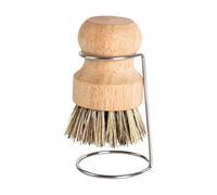 Riner Brush - 8 cm Bamboo Flush | Reparado en el suelo - Mango de madera resistente de alambre de madera y sisal con plataforma de , ideal para ollas, sartenes, y limpieza del baño