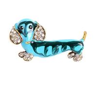 Rinestono Dachshund Broche de perro Pon para mujeres Unisex Fashion Crystals Sausage Sausage Dogs Broches Pins Lapelé ACCESORIOS DE VESTO DE VESTIVO DE POGADOR