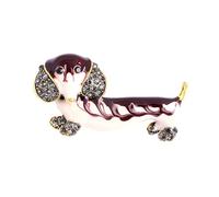 Rinestono Dachshund Broche de perro Pon para mujeres Unisex Fashion Crystals Sausage Sausage Dogs Broches Pins Lapelé ACCESORIOS DE VESTO DE VESTIVO DE POGADOR