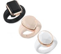 Rinfit Anillos de silicona para mujer, anillo de aniversario o anillo de promesa para ella, anillos de boda de goma esmeralda para mujer, diseño patentado, Size 6, Silicona, Sin piedras preciosas