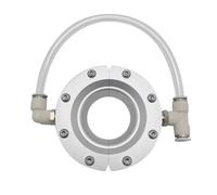 Ring Air Knife - Soplador de cuchillos de aleación de aluminio de 360 grados con 2 entradas de aire, instalación dividida, soplador de cuchillo de aire de anillo de 13-203 mm para secado de tuberías y