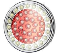 Ring Automotive bl381rs Luz trasera antiniebla combinado/Reverse redondo, 122 mm, 24 V, Rojo/Plata Reflectores de luz LED con Flying Minas