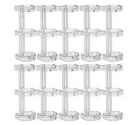 Ring Binder 100pcs Loose Leaf Binders 5 Colors 3-Hole Book Rings Translucent Binding Spines Combs Snap Split for DIY Diary Scrapbook School Supply(Clear)