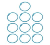 Ring Binder 100Pcs Loose Leaf Rings Book Hoops Metal Flash Card Binding for Key Chain Index Scrapbooks Office Supplies(Blue)