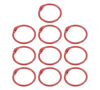 Ring Binder 100Pcs Loose Leaf Rings Book Hoops Metal Flash Card Binding for Key Chain Index Scrapbooks Office Supplies(Red)