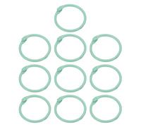 Ring Binder 100Pcs Loose Leaf Rings Book Hoops Metal Flash Card Binding for Key Chain Index Scrapbooks Office Supplies(Mint Green)