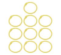 Ring Binder 100Pcs Loose Leaf Rings Book Hoops Metal Flash Card Binding for Key Chain Index Scrapbooks Office Supplies(Yellow)