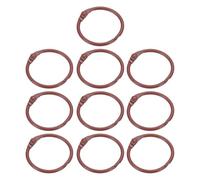 Ring Binder 100Pcs Loose Leaf Rings Book Hoops Metal Flash Card Binding for Key Chain Index Scrapbooks Office Supplies(Brown)