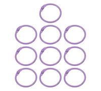 Ring Binder 100Pcs Loose Leaf Rings Book Hoops Metal Flash Card Binding for Key Chain Index Scrapbooks Office Supplies(Purple)
