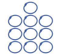Ring Binder 100Pcs Loose Leaf Rings Book Hoops Metal Flash Card Binding for Key Chain Index Scrapbooks Office Supplies(Bright Blue)