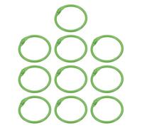 Ring Binder 100Pcs Loose Leaf Rings Book Hoops Metal Flash Card Binding for Key Chain Index Scrapbooks Office Supplies(Green)