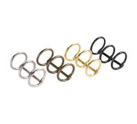 Ring Binder 18pcs Creative Metal Loose Leaf Book Hinged Rings Scrapbook Clips Craft Photo Album Calendar Circle(Silver)