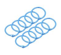 Ring Binder 30Pcs Metal Binding Rings 45mm Loose Leaf Carbon Steel Notebook Book Hoops Key Holder Office Supplie(Blue)