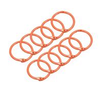 Ring Binder 30Pcs Metal Binding Rings 45mm Loose Leaf Carbon Steel Notebook Book Hoops Key Holder Office Supplie(Orange)