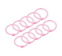 Ring Binder 30Pcs Metal Binding Rings 45mm Loose Leaf Carbon Steel Notebook Book Hoops Key Holder Office Supplie(Pink)