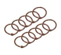 Ring Binder 30Pcs Metal Binding Rings 45mm Loose Leaf Carbon Steel Notebook Book Hoops Key Holder Office Supplie(Coffee)