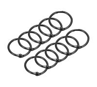 Ring Binder 30Pcs Metal Binding Rings 45mm Loose Leaf Carbon Steel Notebook Book Hoops Key Holder Office Supplie(Black)