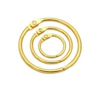 Ring Binder 50pcs Gold Metal 15-50mm DIY Loose-Leaf Book Hoops Opening Office Binding Supplie Photo Albums(38MM)