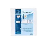 Ring Binder Exacompta Kreacover White A4+ Customisable (10 Units) NUEVO