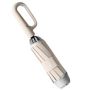 Ring Buckle Umbrella, Reflective Safety Strip, Compact Sturdy Windproof Umbrella, Travel Portable, Reverse Automatic Umbrella, Folding Travel UV Umbrella, Wind Resistant Umbrella (Beige)