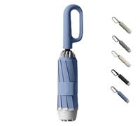 Ring Buckle Umbrella, Reverse Automatic Umbrella, Reflective Safety Strip, Portable Automatic Folding Umbrella for Rain&Sun Uv Protection, Travel Portable Umbrella(Beige)