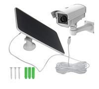 Ring Camera Solar Panel - Black, 20W Type C Smart Sensor, Solar Charger for Ring, Waterproof IP65, Adjustable Mounting Bracket, 10 Foot Cable | Indoor, Home, Office, Apartment, Dorm, Balcony,