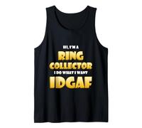 Ring Collector Idgaf Vintage Rare Jewelry Gold Wedding Rings Camiseta sin Mangas