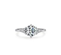 Ring Damen Cool, Ringe Frauen 925 Silber Edelstein In Solitärfassung Größe 54 (17.2) Lustige Geschenke für Frauen