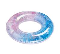 Ring Float - 29.53 Inches Inflatable Gradient Glitter Swim Ring, Summer Water Fun Toy | Leak Proof Pool Float For Beach Games, Water Party, Festive Gathering, Bachelor Party, Poolside Celebration