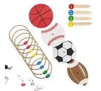 Ring Game, Easy Set Up Outdoor Toy for Backyard Beach Lawn, Agility Speed Toss Game for Camping Family Party Adults Playground Sport Training Fun Activity 23x13x8cm