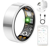 Ring Health Tracker para mujeres y hombres, anillo de ajuste con frecuencia cardíaca, oxígeno en sangre, monitor de sueño, calorías, contador de pasos, anillo inteligente impermeable IP68 para iPhone