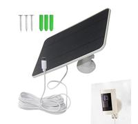 Ring - Panel solar para cámara, cargador resistente a la intemperie de bajo consumo de energía de 20 W, panel de energía portátil, dispositivo de carga solar eficiente, fuente de alimentación continua